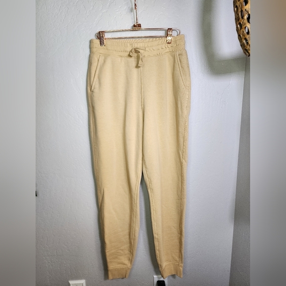 Rag And Bone Yellow Beige Drawcord Joggers Size Small - Picture 2 of 10